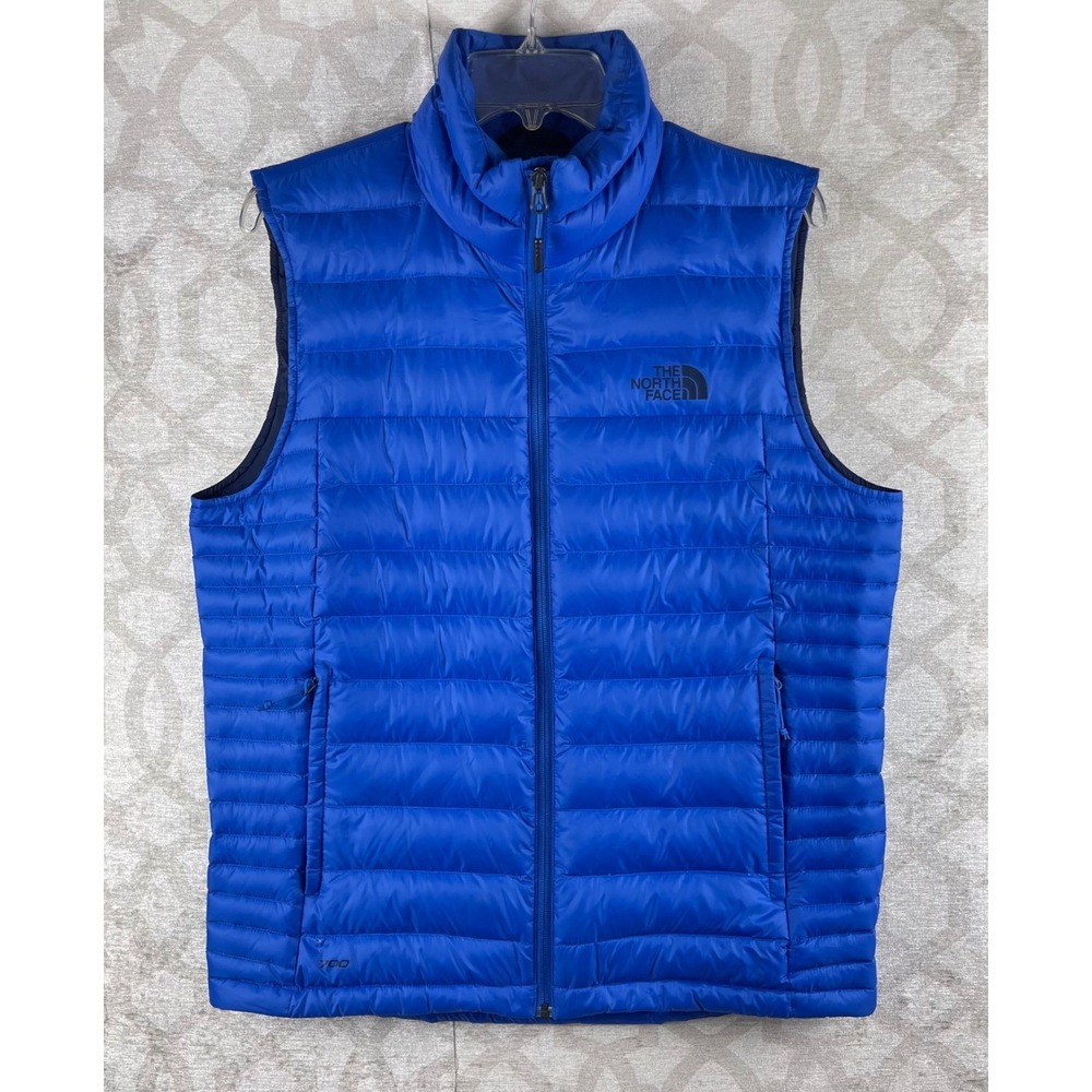 The North Face Aconcagua Puffer Vest Mens Medium Blue Excellent 700-Fill Down